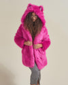 Classic Women's Pink Faux Fur Coat | Lipstick Wolf