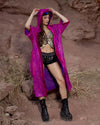 Women's Festival Kimono | Metallic Pink Butterfly