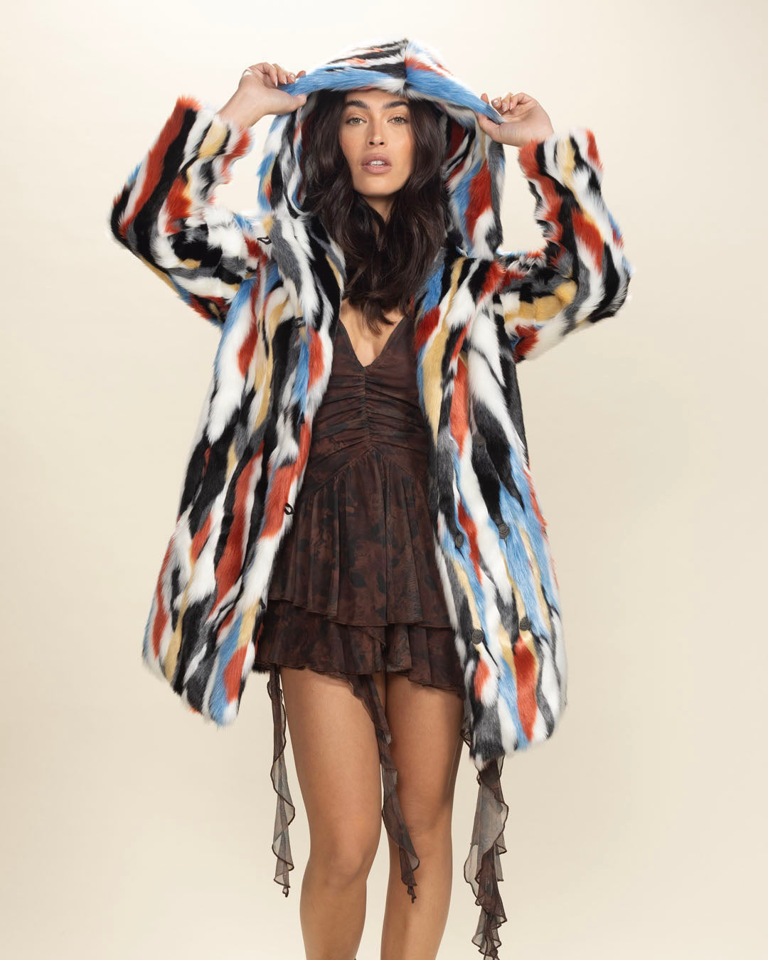 Lucky Rabbit Hooded Limited Edition Faux Fur Coat | Women's