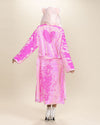 SpiritHoods Reversible Pink Sequin Faux Fur Womens Robe