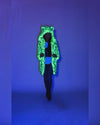 Classic Women's Faux Fur Coat | Neon Green Leopard