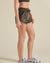 Black Snakeskin Velvet Shorts | Women's