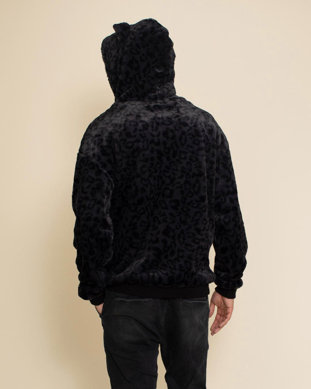 Slate Leopard Classic ULTRA SOFT Faux Fur Hoodie | Men's