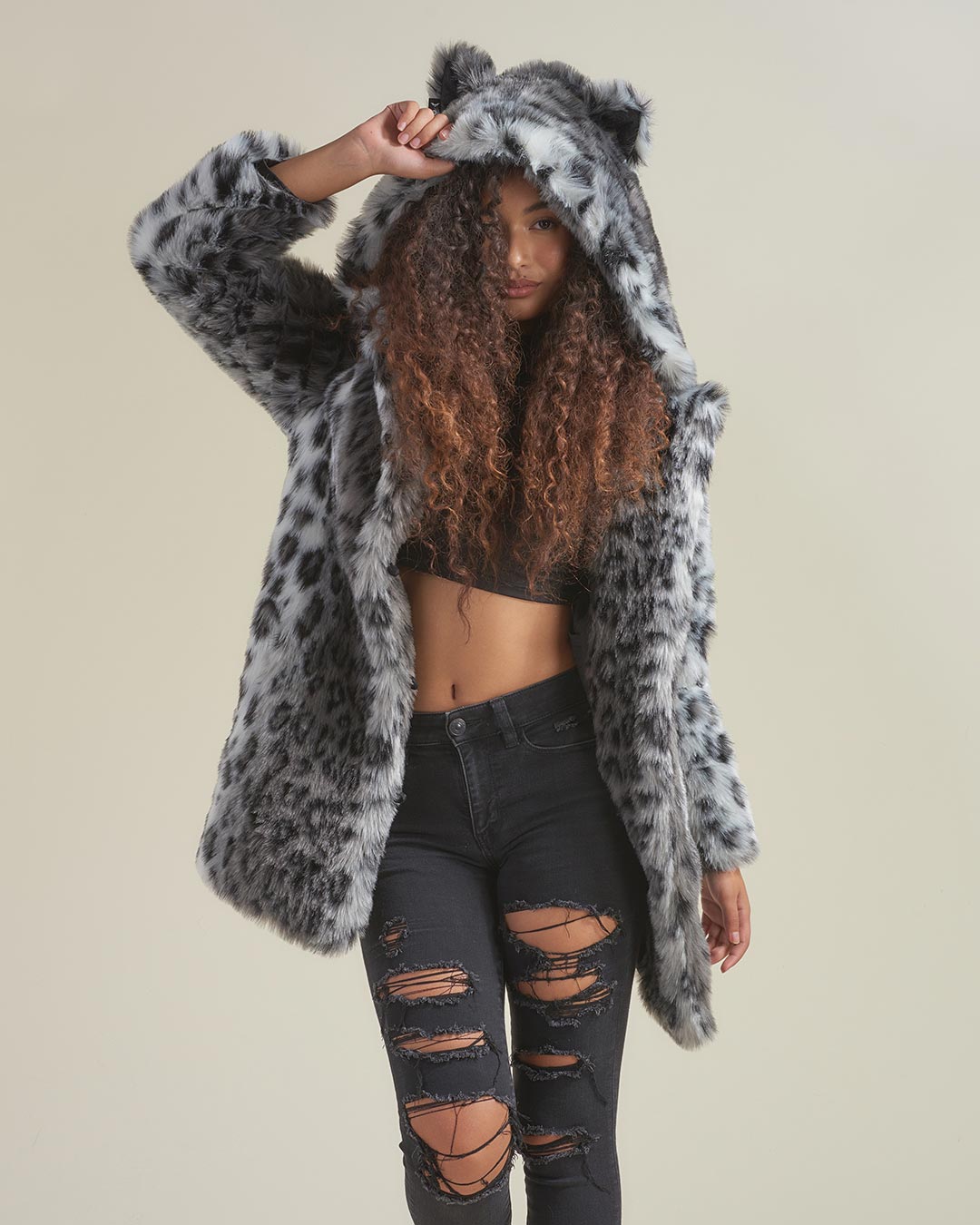 Snow Leopard Classic Faux Fur Coat | Women's