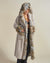 Woman wearing Wolverine Classic Faux Fur Robe, side view 2