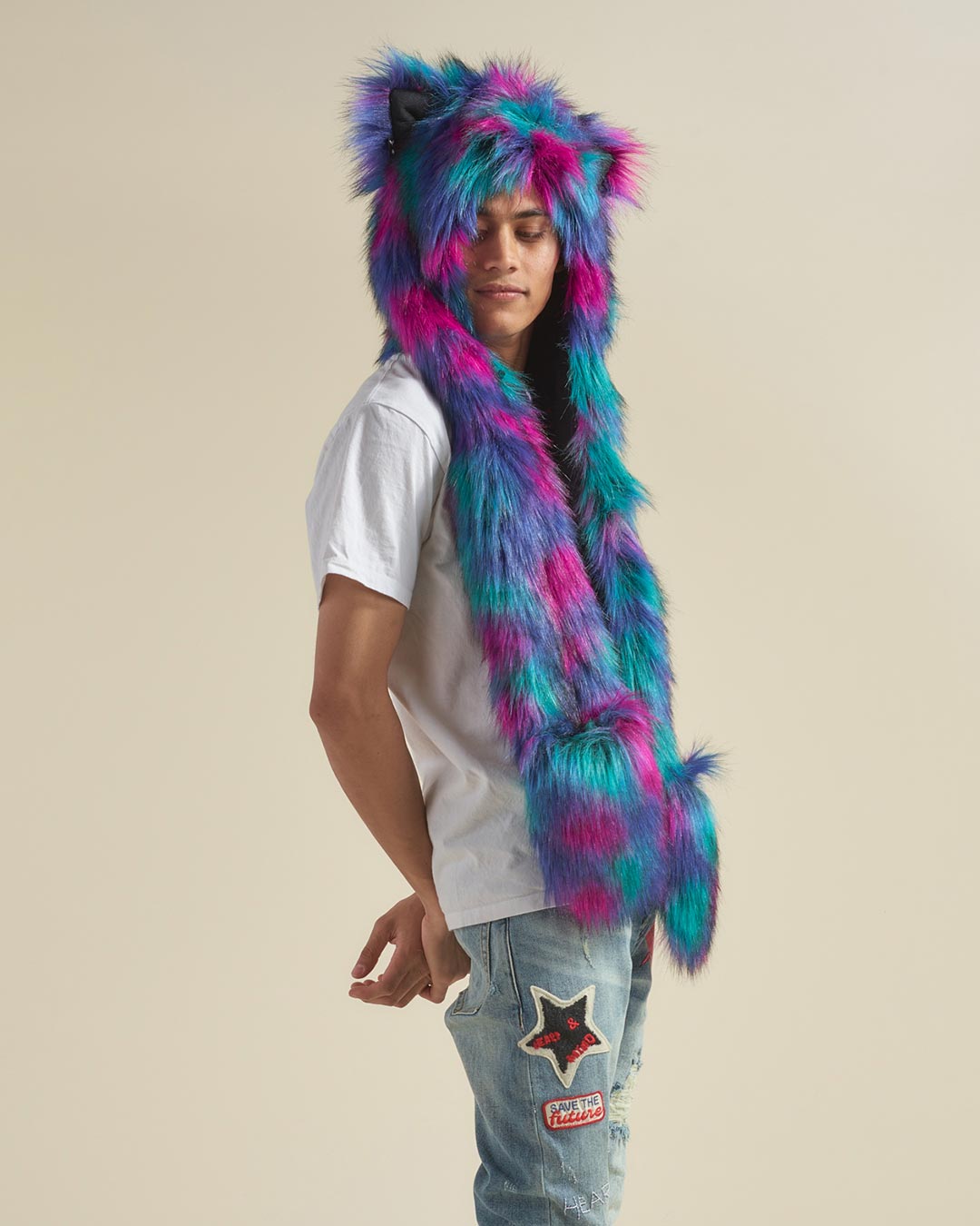 Northern Lights Calico Leopard Collector Edition Faux Fur Hood | Men's