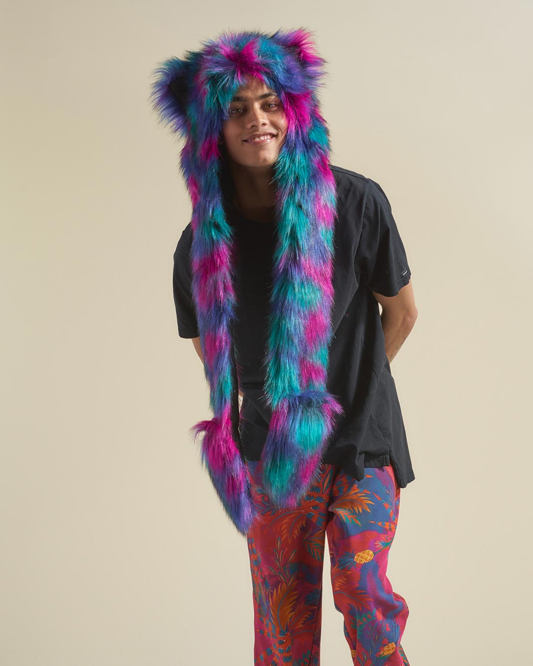 Northern Lights Calico Leopard Collector Edition Faux Fur Hood | Men's