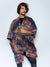 Man wearing Dire Wolf Fabric Poncho, front view
