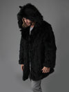 *Almost Purfect* Classic Black Wolf Faux Fur Coat