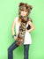 Kids Leopard Faux Fur SpiritHood on Girl Model