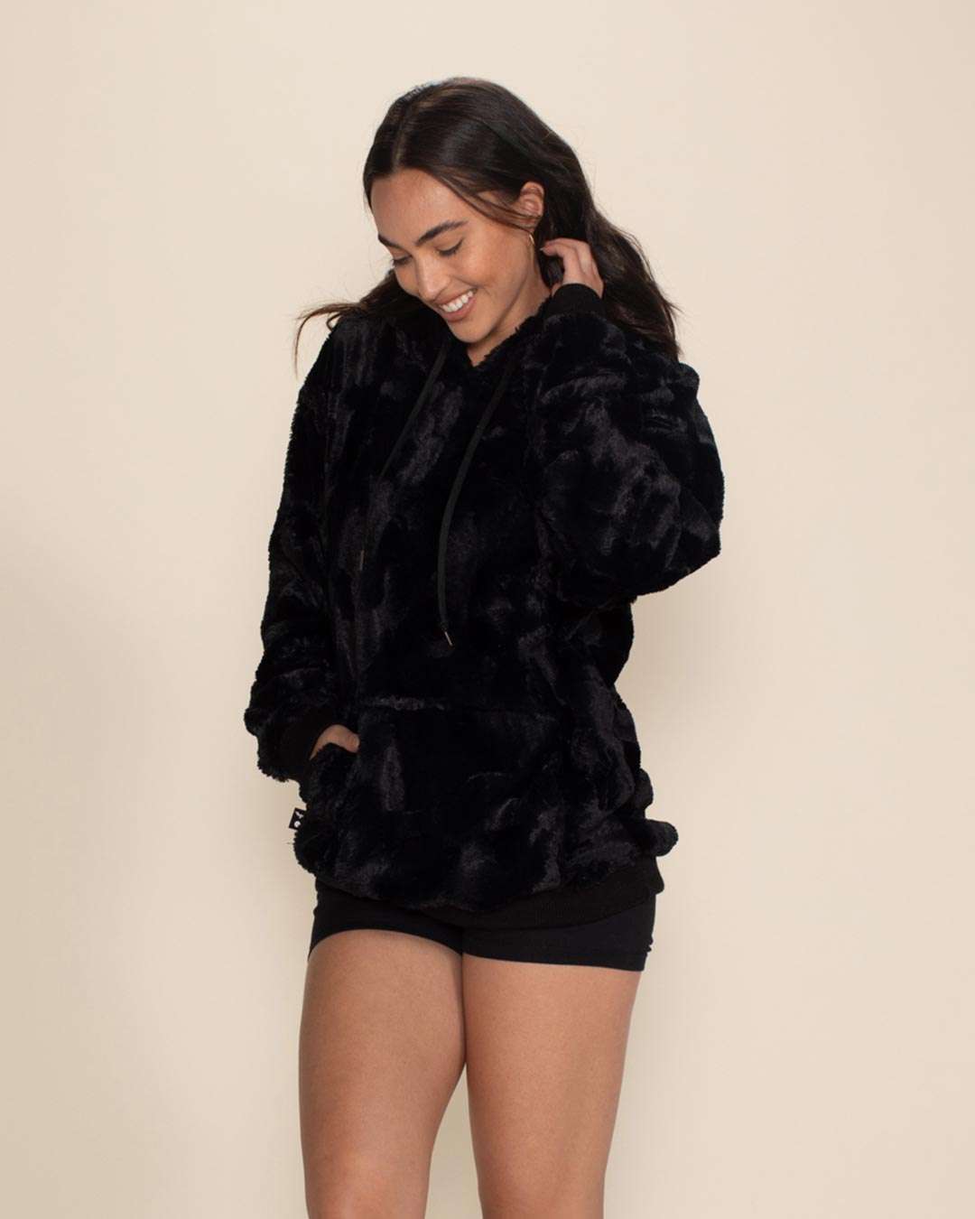 Black Panther Classic ULTRA SOFT Faux Fur Hoodie | Women's