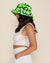 Neon Green Leopard Faux Fur Bucket Hat | Women's