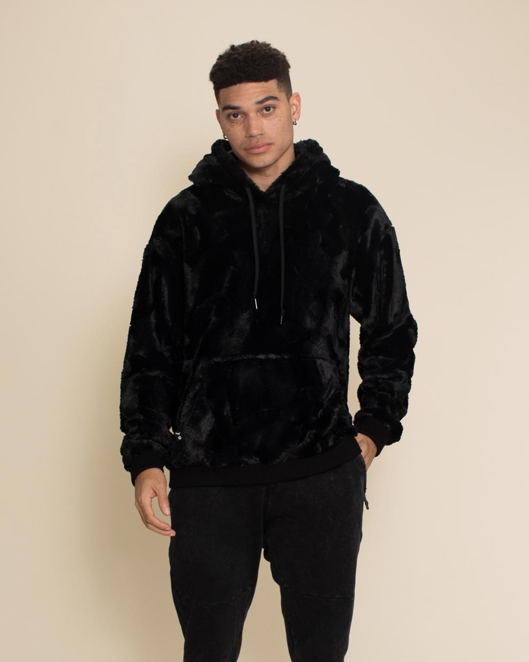 Black Panther Classic ULTRA SOFT Faux Fur Hoodie | Men's