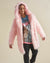 Flamingo Pink Wolf Classic Faux Fur Coat on Man
