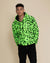Neon Green Leopard Hooded ULTRA SOFT Faux Fur Hoodie | Men's