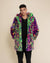 Neon Disco Cat Classic Faux Fur Coat | Men's