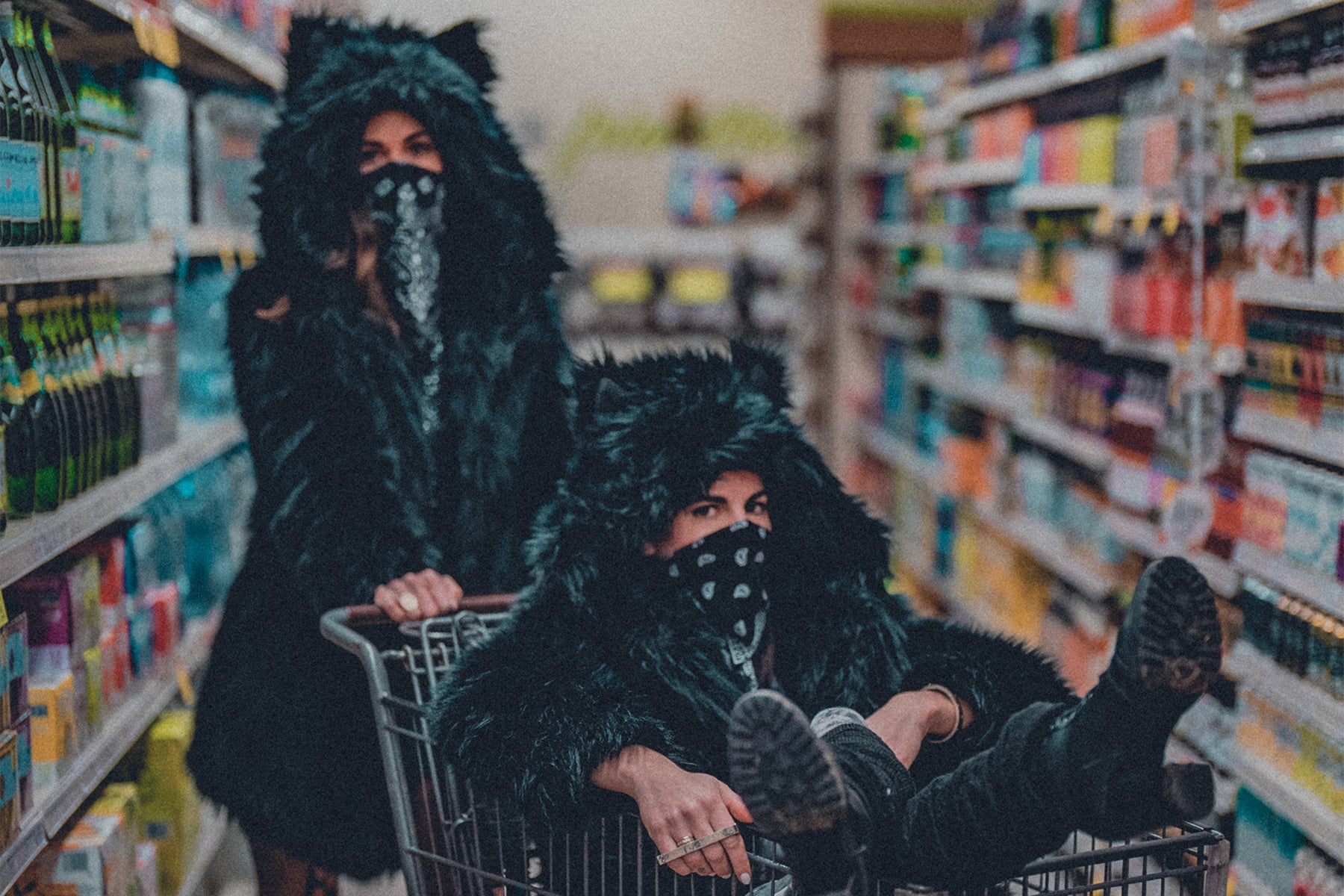 Faux fur shopper shop