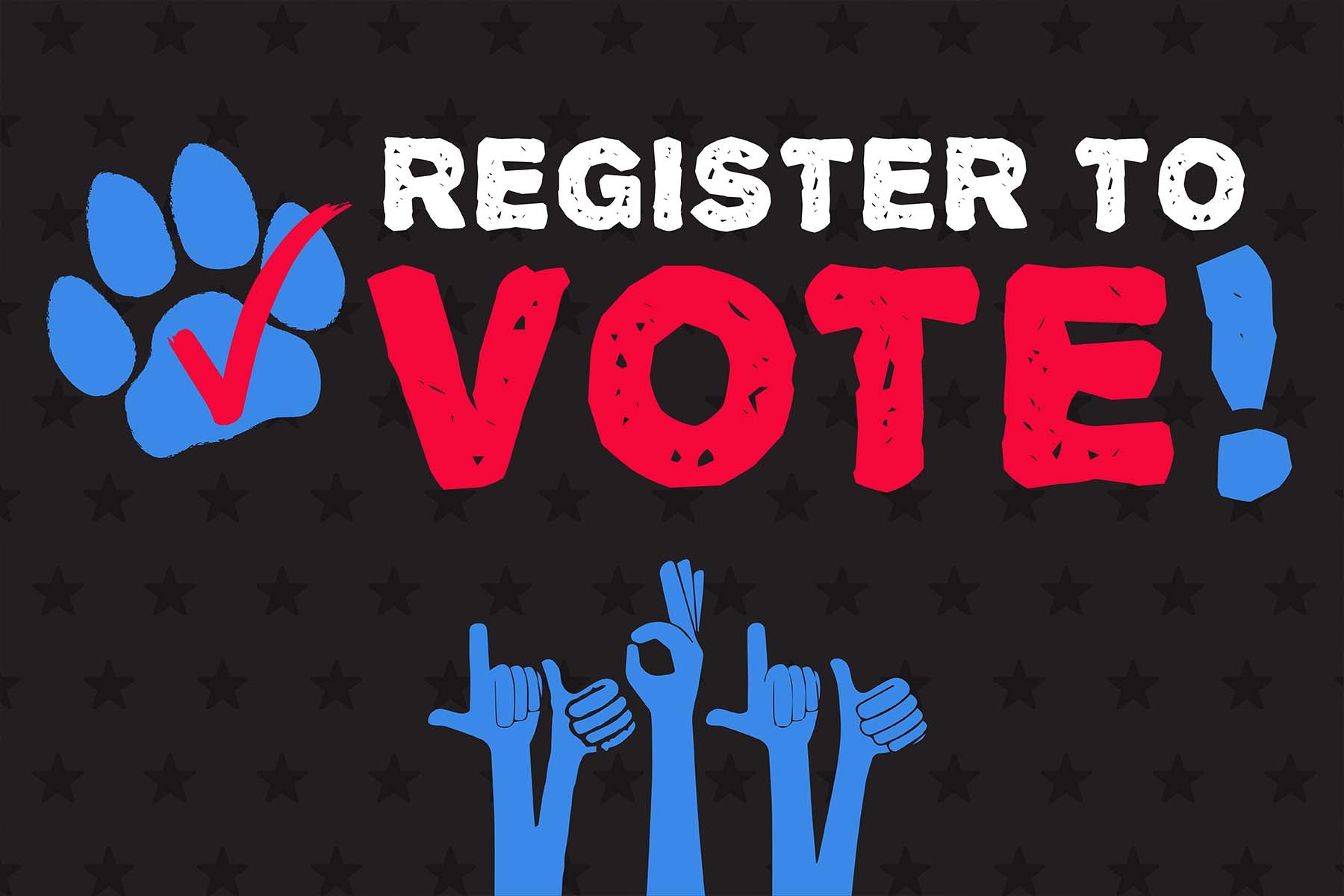 register to vote sign