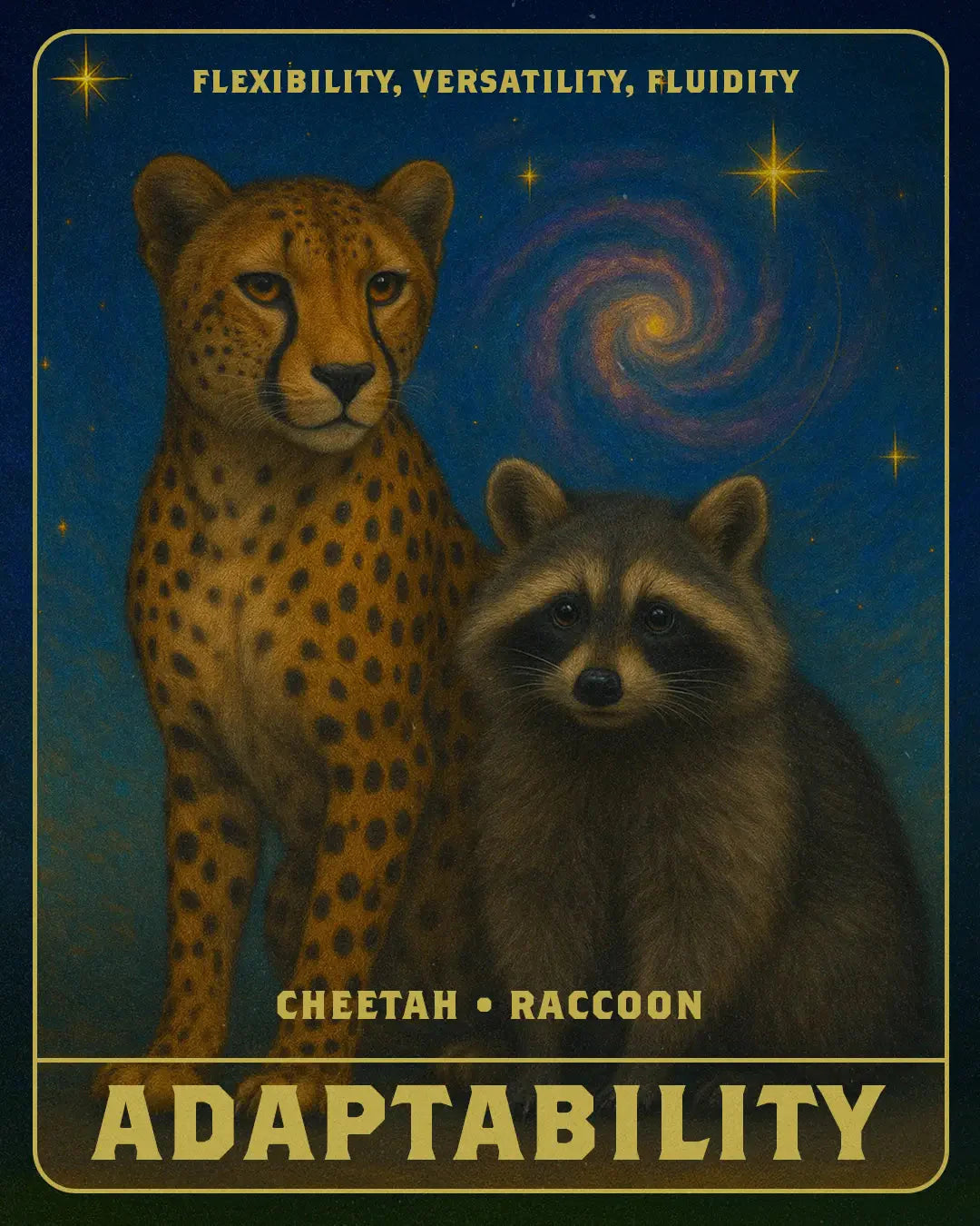 An AI image of a Cheetah and a Raccoon.