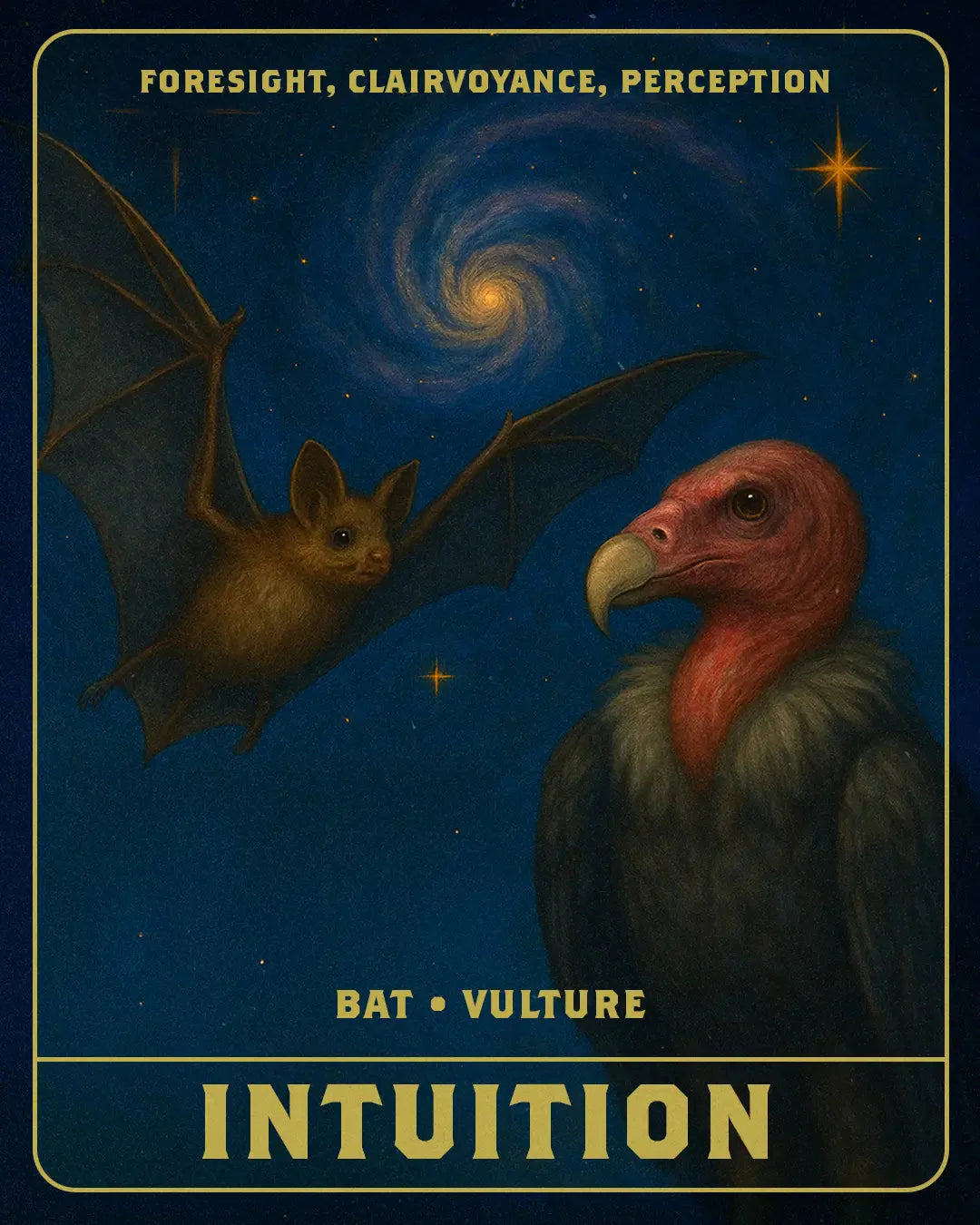 An AI image of a bat and a vulture.