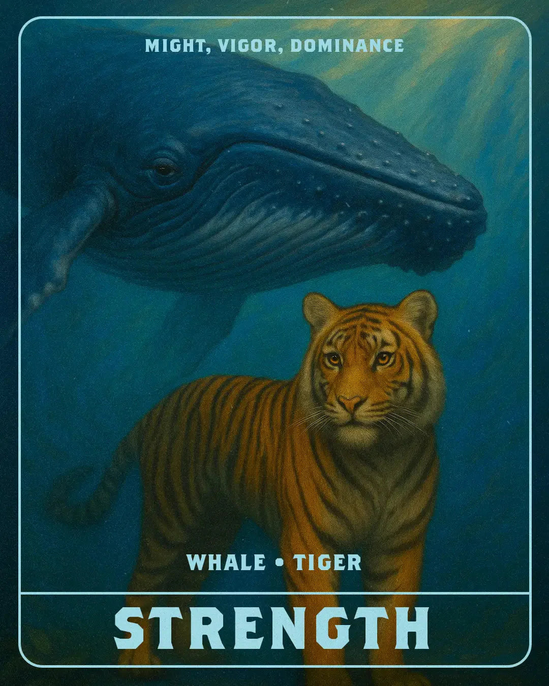 An AI image of a whale and a tiger.