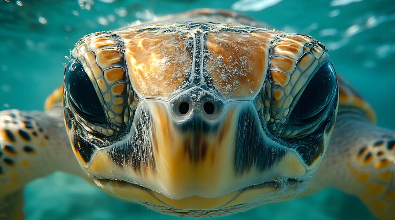 An image of a turtle's face.