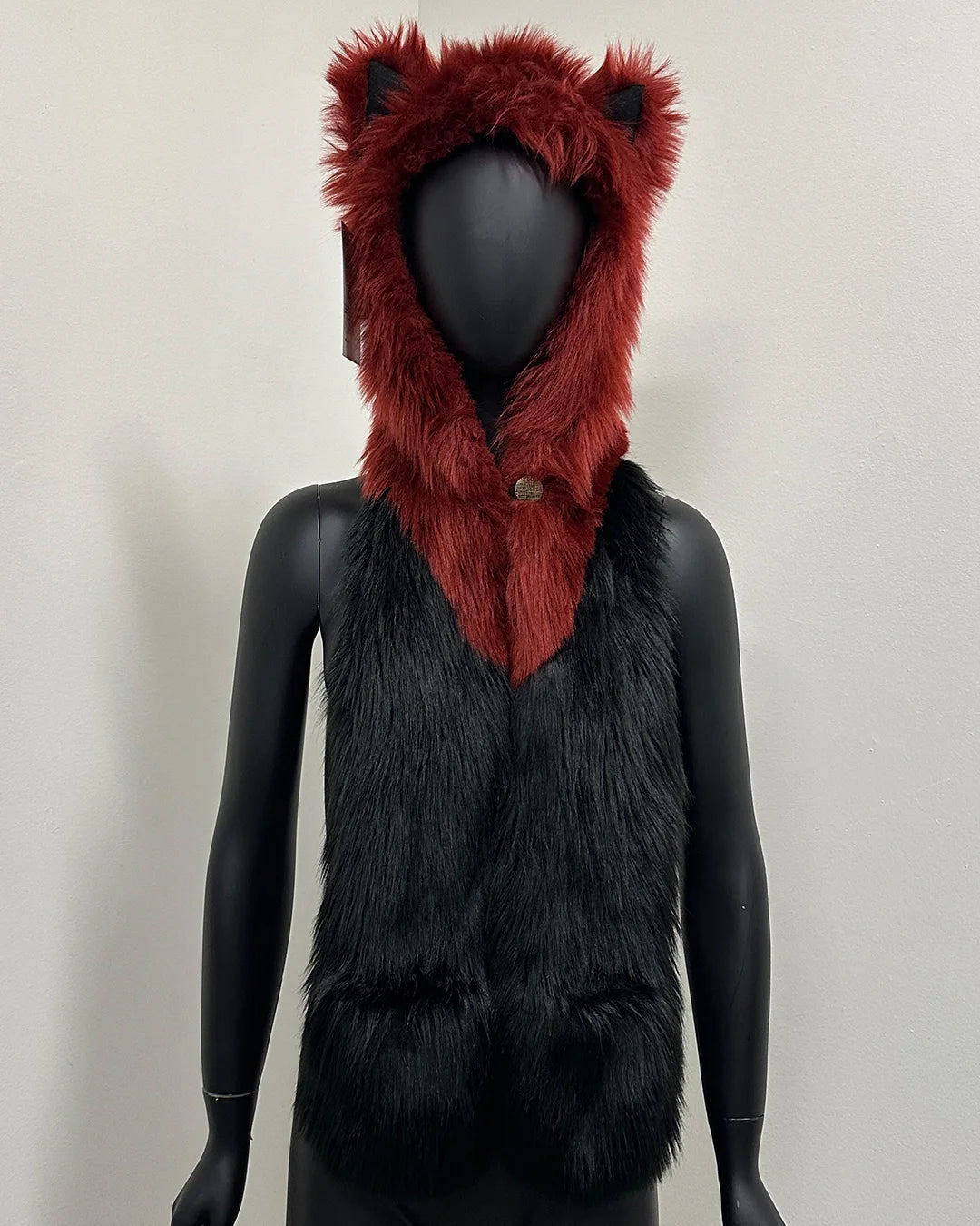*Sample* Collector Edition Faux Fur SpiritHood | Fire Wolf 2.0