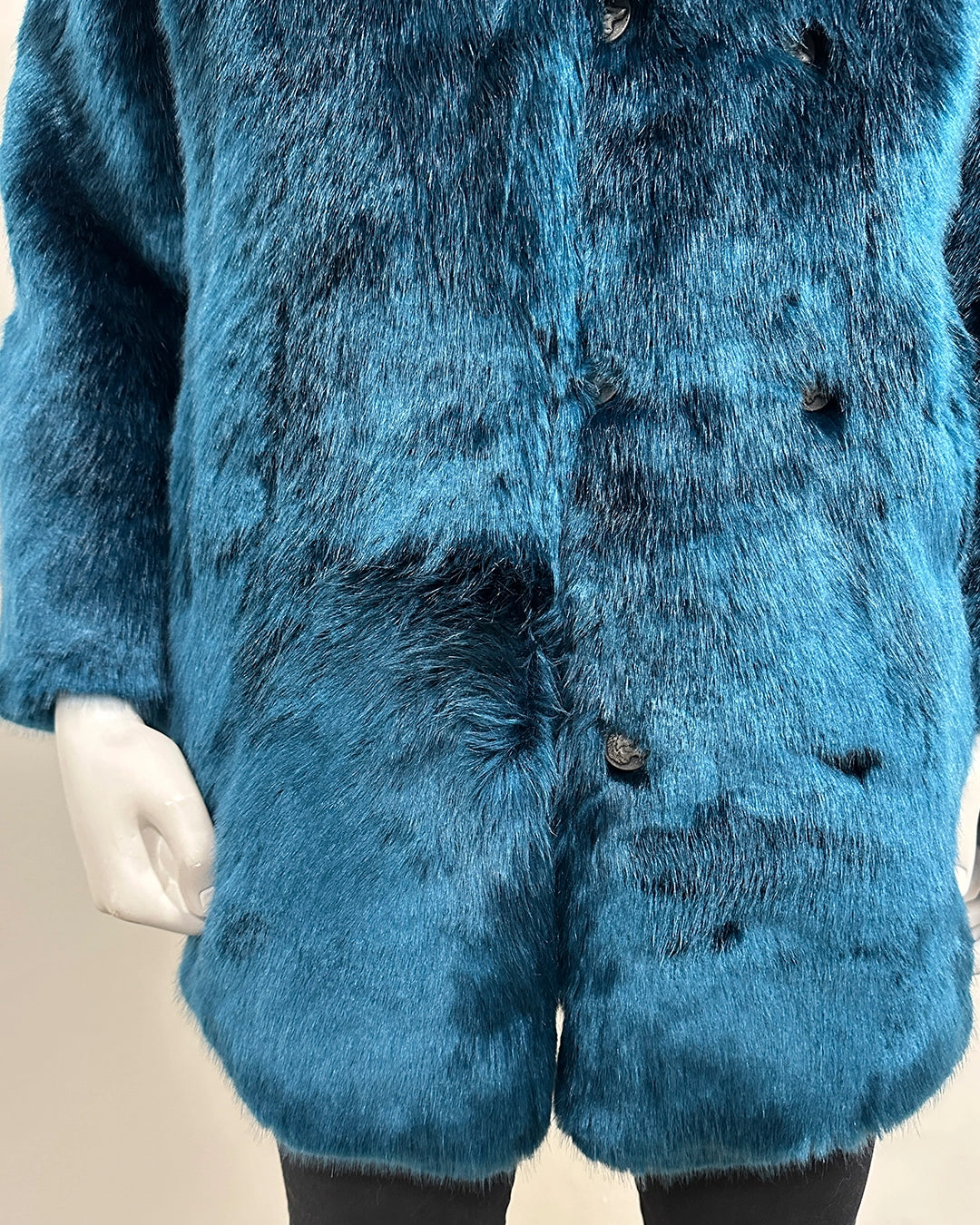 *Almost Purfect* Classic Blue Faux Fur Coat | Royal Wolf - Medium