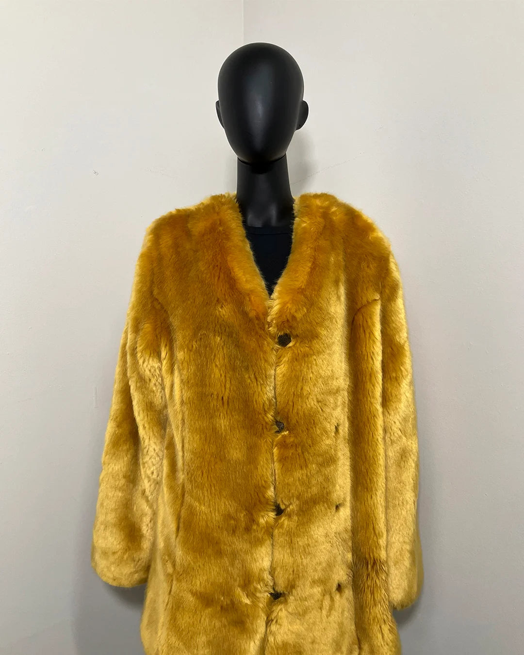 *Last Stock* C.E. V-Neck Luxe Faux Fur Coat | Golden Wolf - XLARGE
