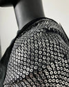 *Almost Purfect* Sequin Kimono | Silver Wolf - L-XL