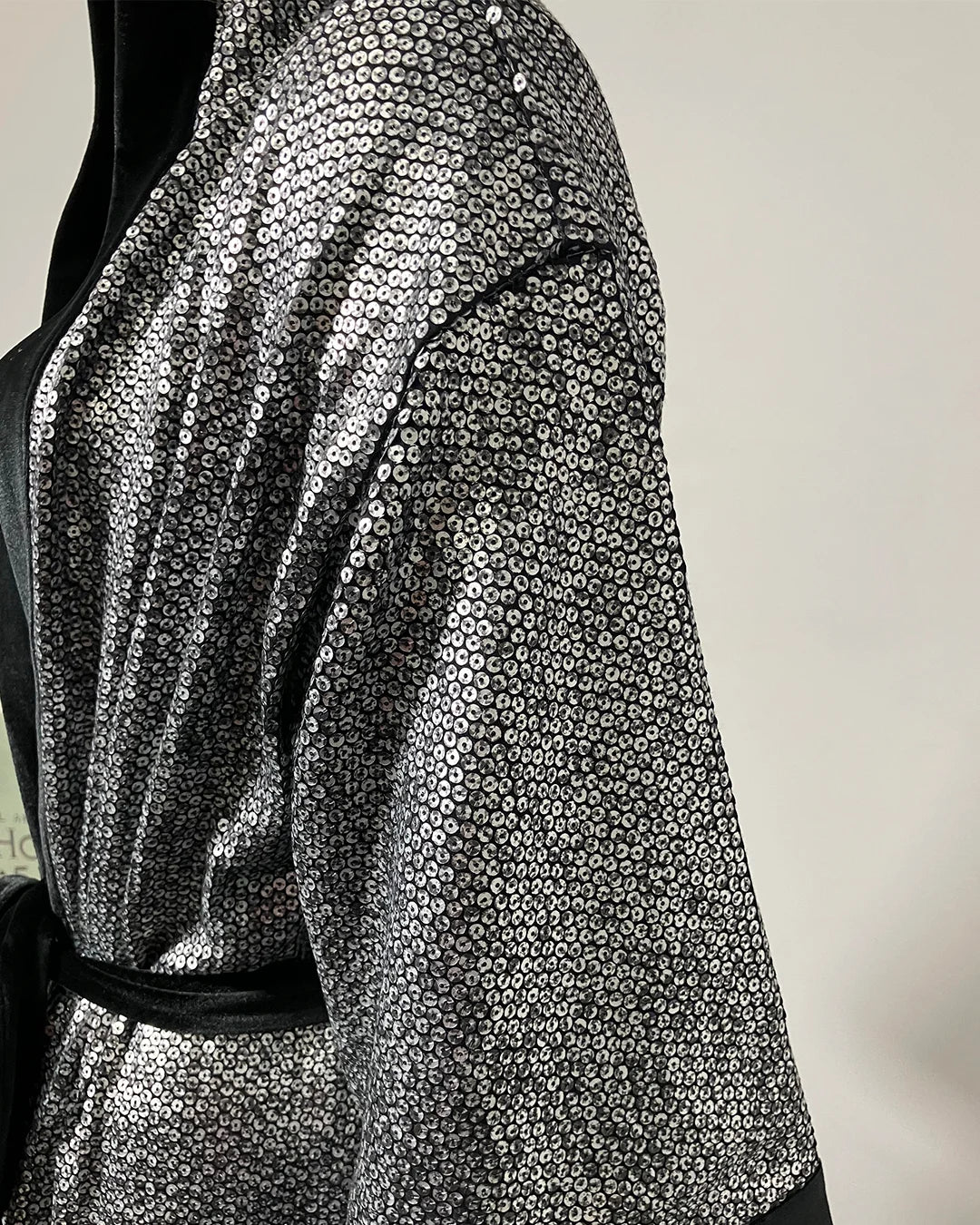 *Sample* Sequin Kimono | Silver Wolf - S-M