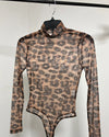 *Sample* Mesh Long Sleeve Bodysuit | Jaguar - SMALL