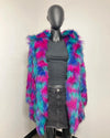 *Last Stock* Northern Lights Calico Leopard Classic Faux Fur Coat - SMALL