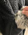 *Almost Purfect* Classic Grey Wolf Robe - MEDIUM