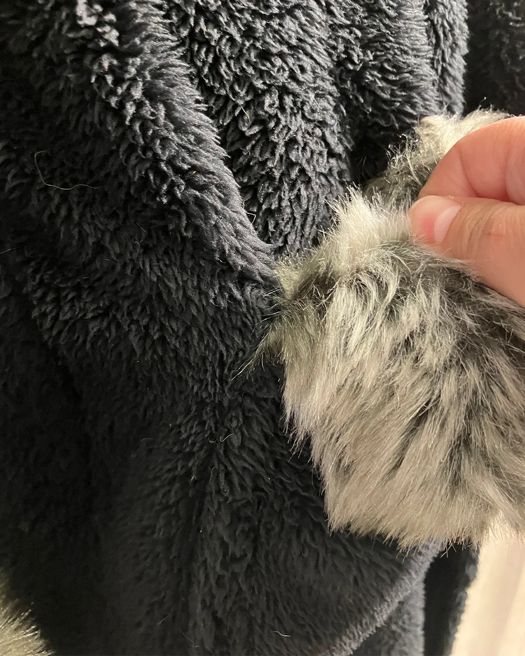 *Almost Purfect* Classic Grey Wolf Robe - MEDIUM