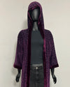 *Almost Purfect* Velvet Kimono | Purple Leopard -SMALL-MEDIUM