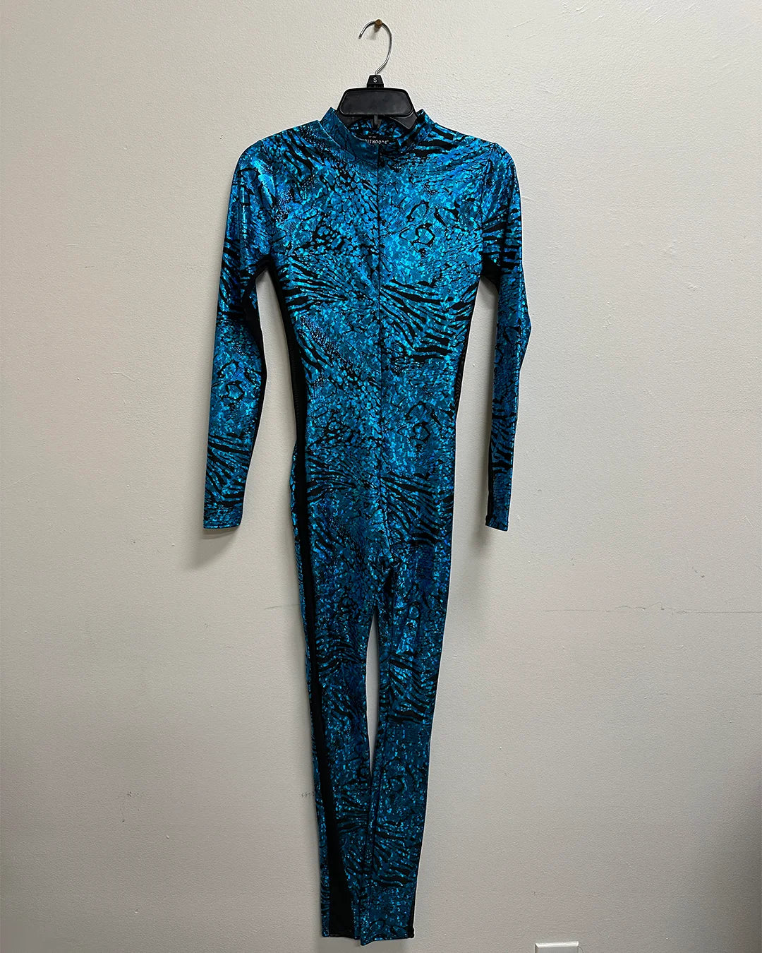 *Almost Purfect* Women's Metallic Bodysuit | Blue Viper -Small