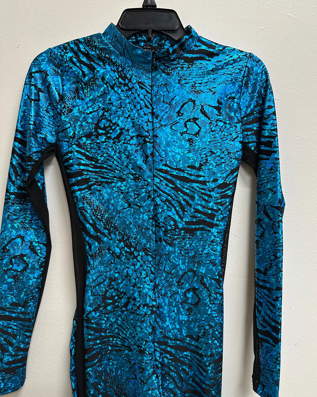 *Almost Purfect* Women's Metallic Bodysuit | Blue Viper -Small