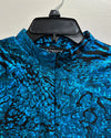 *Almost Purfect* Women's Metallic Bodysuit | Blue Viper -Small