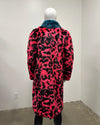 *Last Stock* Long Faux Fur Coat | Pink Panther - Large