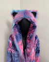 *Sample* Classic Long Faux Fur Coat | Cotton Candy Kitty -XSmall