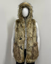*Almost Purfect* Hooded Faux Fur Vest | Golden Jackal - Medium