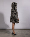 Hooded Women's Faux Fur Coat | Hyena *PRE-ORDER*
