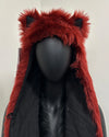 *Sample* Collector Edition Faux Fur SpiritHood | Fire Wolf 2.0