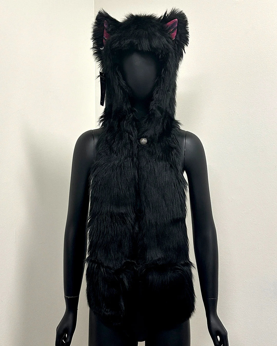*Last Stock* Artist Edition Bart Cooper Faux Fur SpiritHood | Black Wolf