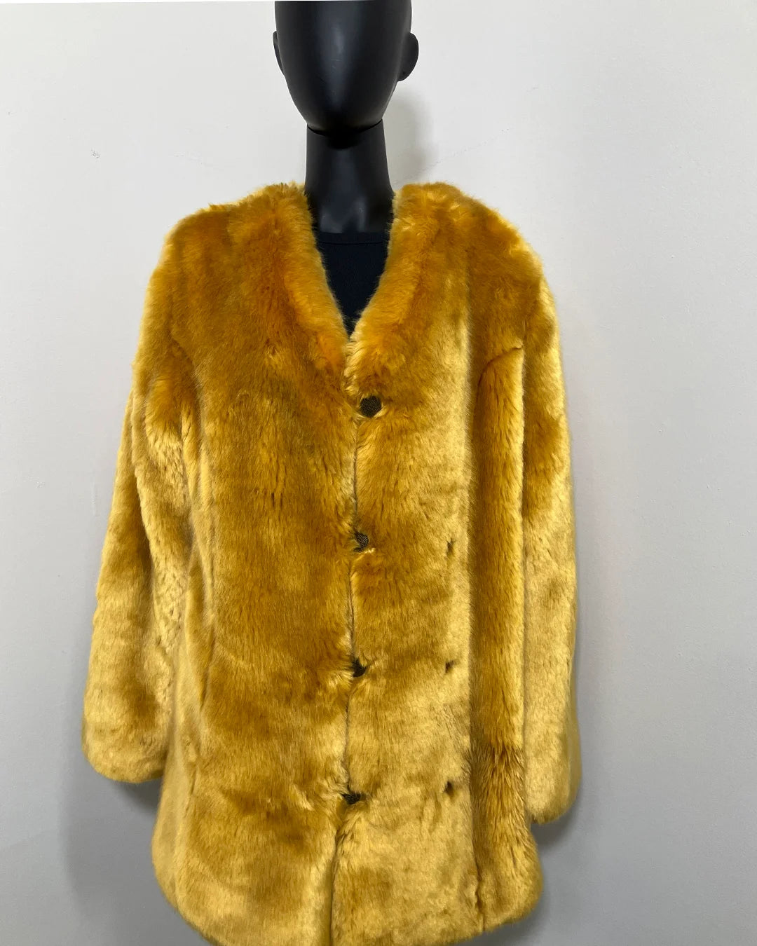 *Last Stock* C.E. V-Neck Luxe Faux Fur Coat | Golden Wolf - XLARGE