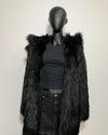 *Sample* Classic Faux Fur Coat | Black Wolf - MEDIUM