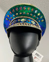 *Almost Purfect* Festival Hat - Captain Hat | Sequin Blue Green Hummingbird