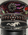*Almost Purfect* Captain Hat - Festival Hat | Red Sequin Leopard