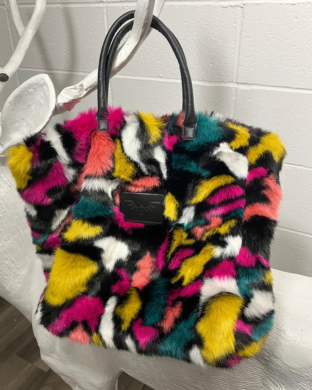 *Sample* Faux Fur Tote Bag | Butterfly